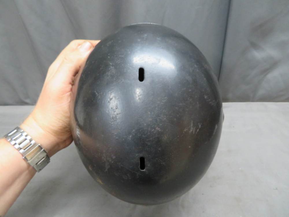 WWII GERMAN CIVIL POLICE MODEL 1934 HELMET-“SALT & PEPPER SHAKER” AIR VENTS-img-7