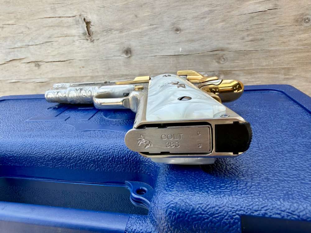 Colt Combat Commander 38 super Icy Bright Nickel ENGRAVED & 24k Gold -img-24