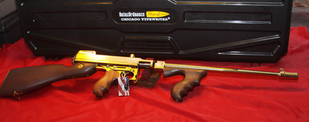 Auto Ordnance Thompson 1927A1 Deluxe, .45ACP, Titanium Gold - NEW!-img-0