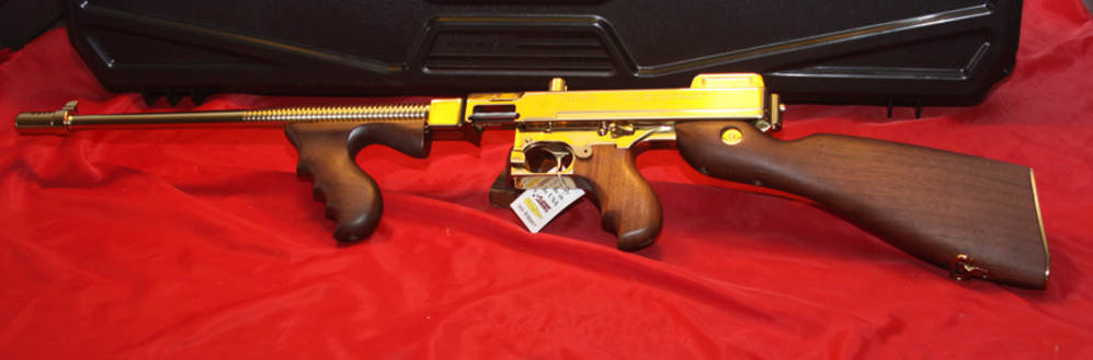 Auto Ordnance Thompson 1927A1 Deluxe, .45ACP, Titanium Gold - NEW!-img-1