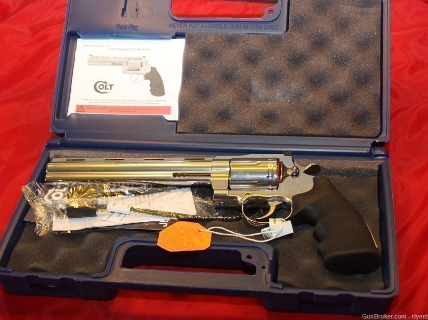 Colt Anaconda, .44Mag, 8" Barrel, Stainless - NEW!-img-1