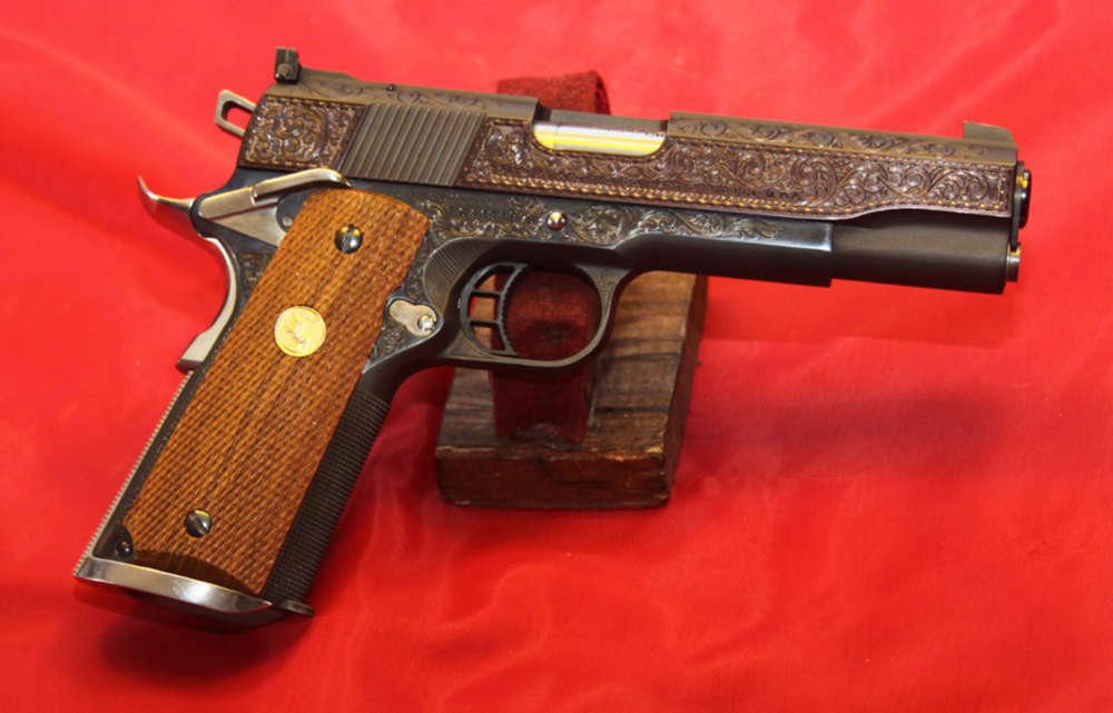 Colt Government MKIV Ace, .22LR. 5" Barrel, Blue, Engraved, Made in 1979-img-2