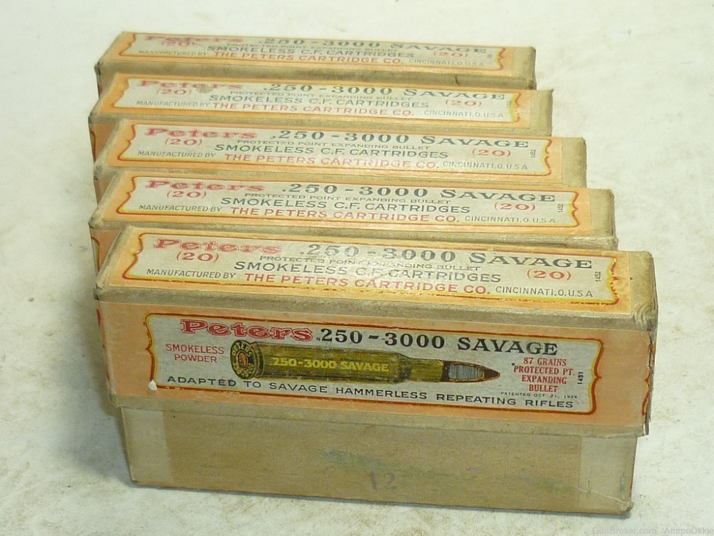 20rd - 1920s - PETERS .250 SAVAGE - .25-3000 - SEALED-img-2