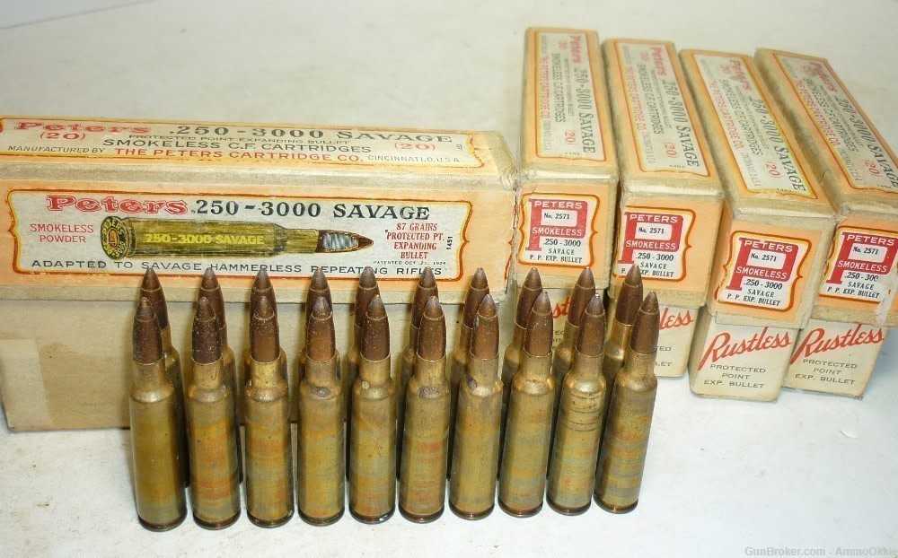 20rd - 1920s - PETERS .250 SAVAGE - .25-3000 - SEALED-img-0
