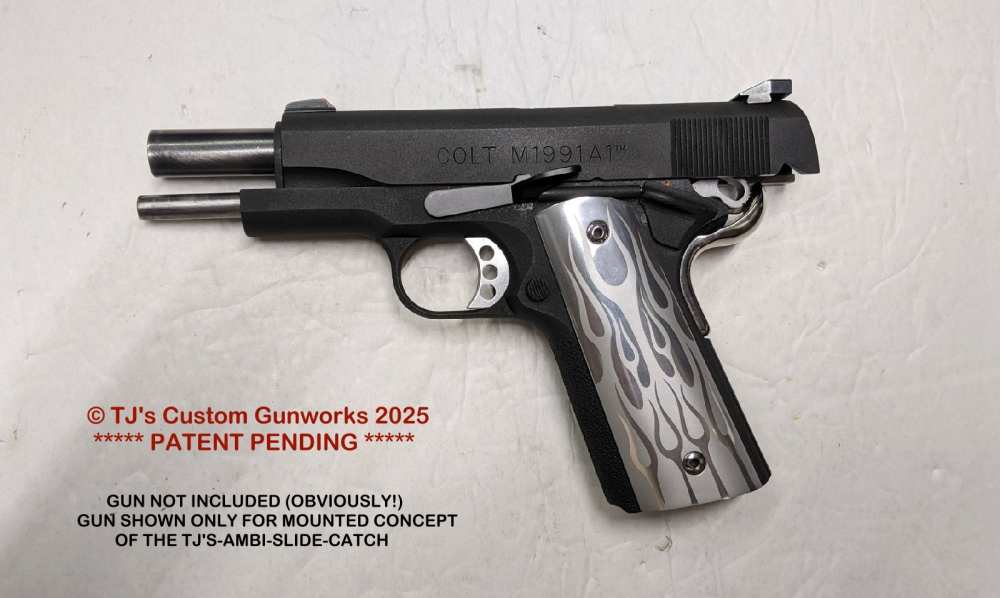 LEFT HAND Ambidextrous Extended Slide Catch / Release for Colt 1911 LH Ambi-img-12