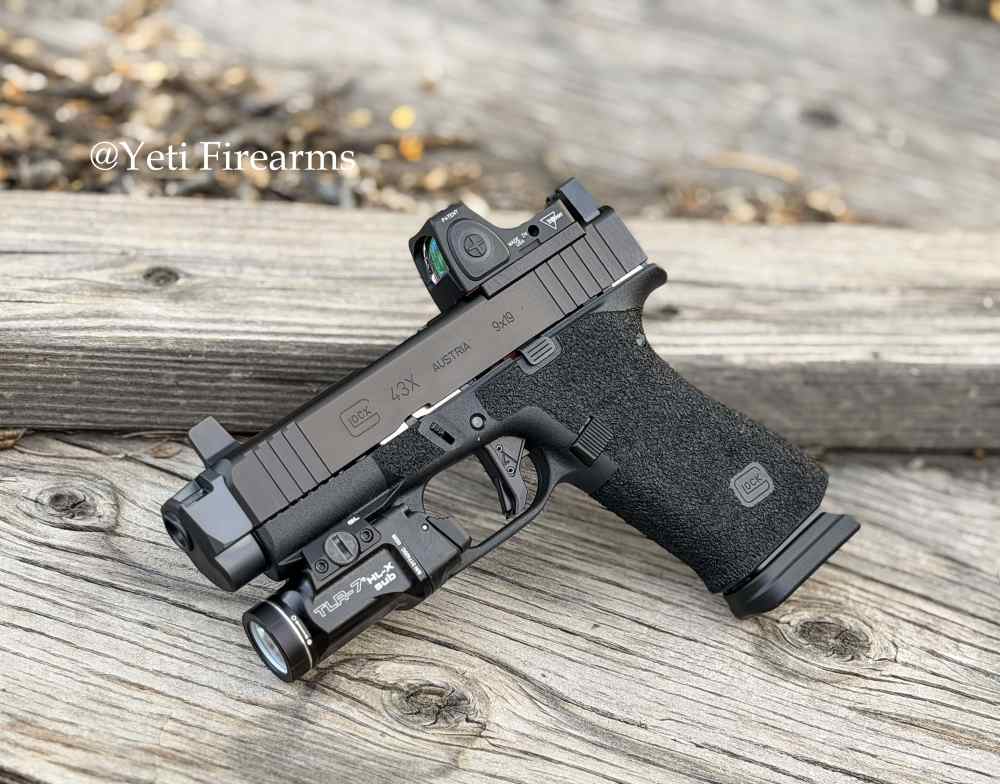 Glock 43x MOS 9mm Triarc Stipple Radian Ramjet RMRcc 3.25 Agency Arms TLR-7-img-2