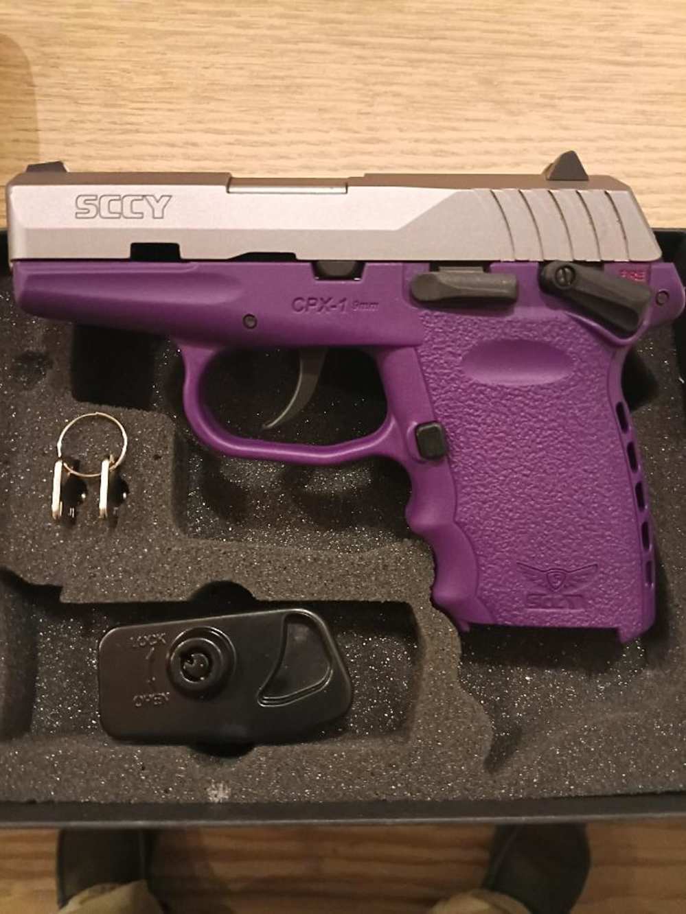 SCCY CPX-1 Purple 9MM Like New In Box w/2 Mags and Papers-img-0