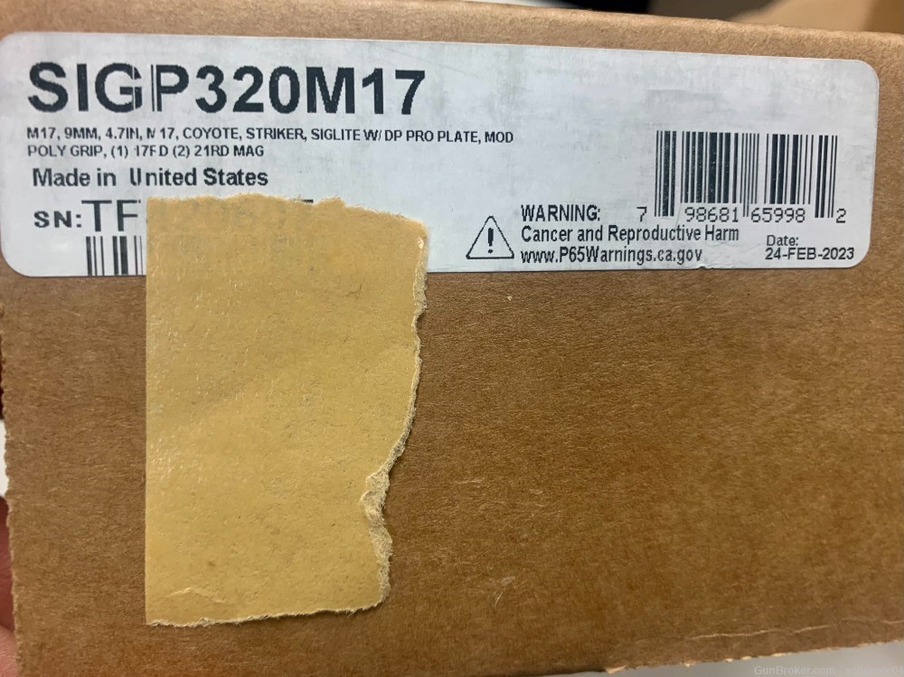 Sig Sauer M17 Military Contract Overrun TF Prefix Sealed Box P320-img-4