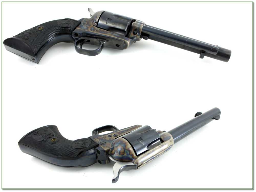 Colt Single Action Army SAA 357 Mag Case Color w Leather Holster Belt Excel-img-2