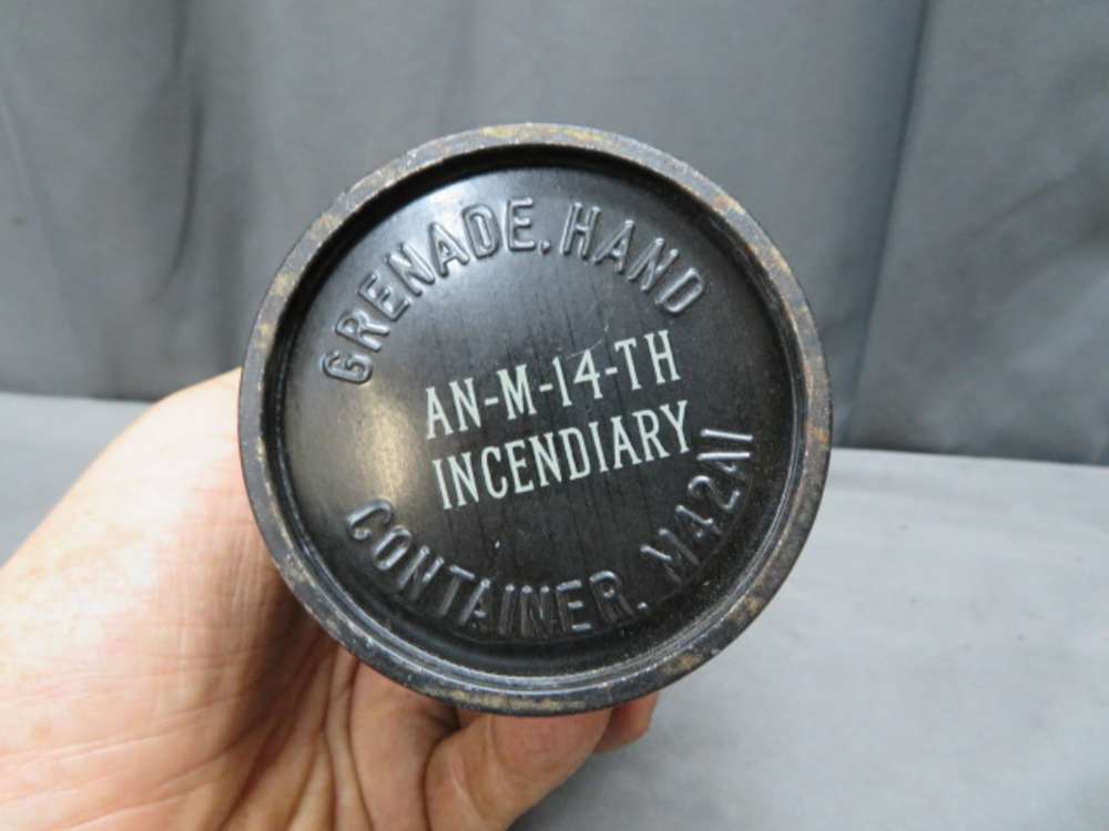 WWII US MILITARY AN-M-14-TH INCENDIARY GRENADE TUBE-DATED 1943-img-8