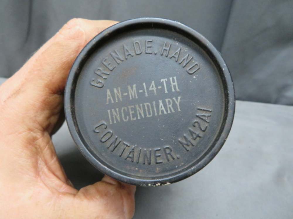 WWII US MILITARY AN-M-14-TH INCENDIARY GRENADE TUBE-DATED 1943-img-7