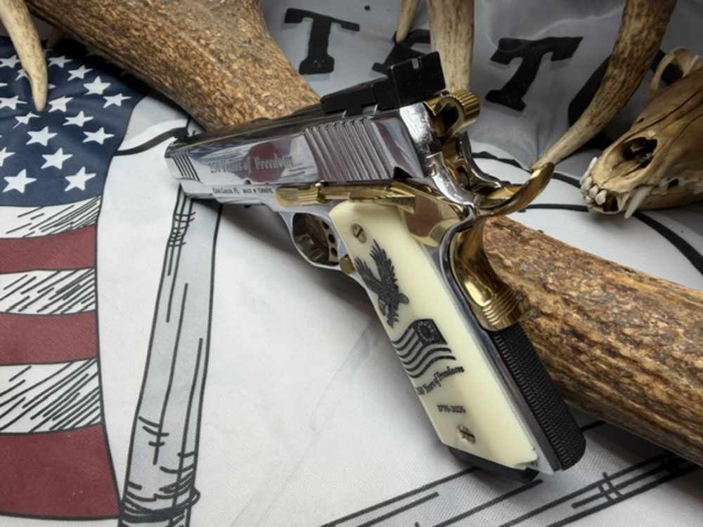 EAA Corp MC1911 45ACP 250TH SS/GOLD 250 YEARS OF FREEDOM-img-8
