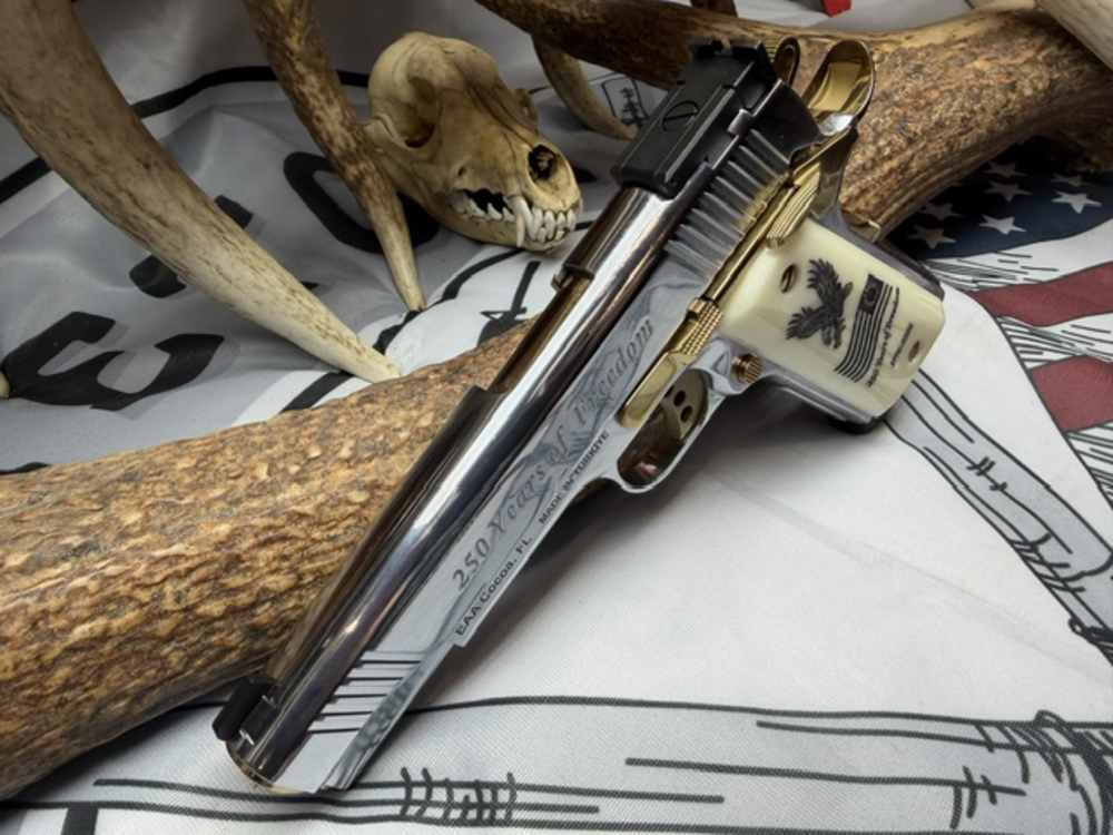 EAA Corp MC1911 45ACP 250TH SS/GOLD 250 YEARS OF FREEDOM-img-9