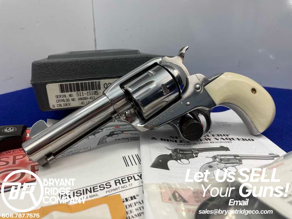 2011 Ruger New Vaquero Birdshead .45 Colt 3.75" SS*BEAUTIFUL SINGLE-ACTION*-img-0