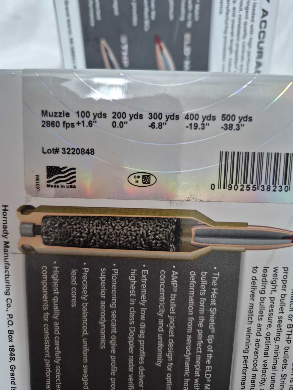 2 Boxes Hornady 338 Lapua Match, 250 gr BTHP, 40 rounds total.-img-3