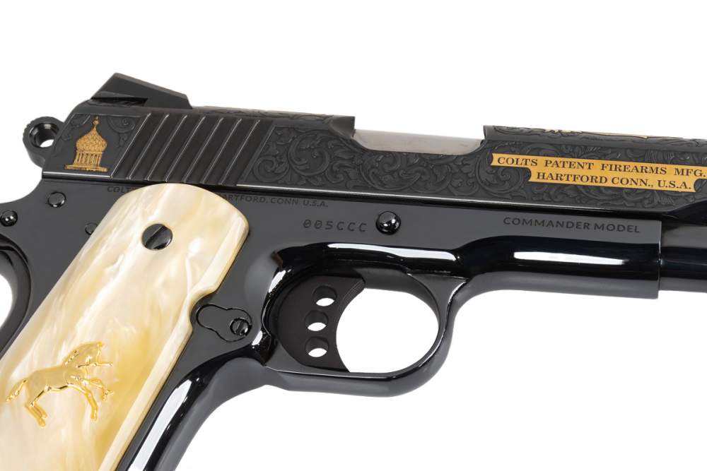 Colt 1911 Combat Commander 4.25" 45 ACP SERIAL #5 Engraved Gold Inlay NIB-img-6