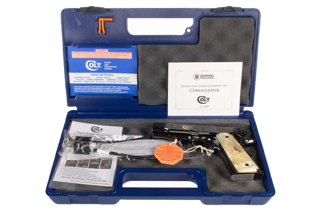 Colt 1911 Combat Commander 4.25" 45 ACP SERIAL #5 Engraved Gold Inlay NIB-img-11