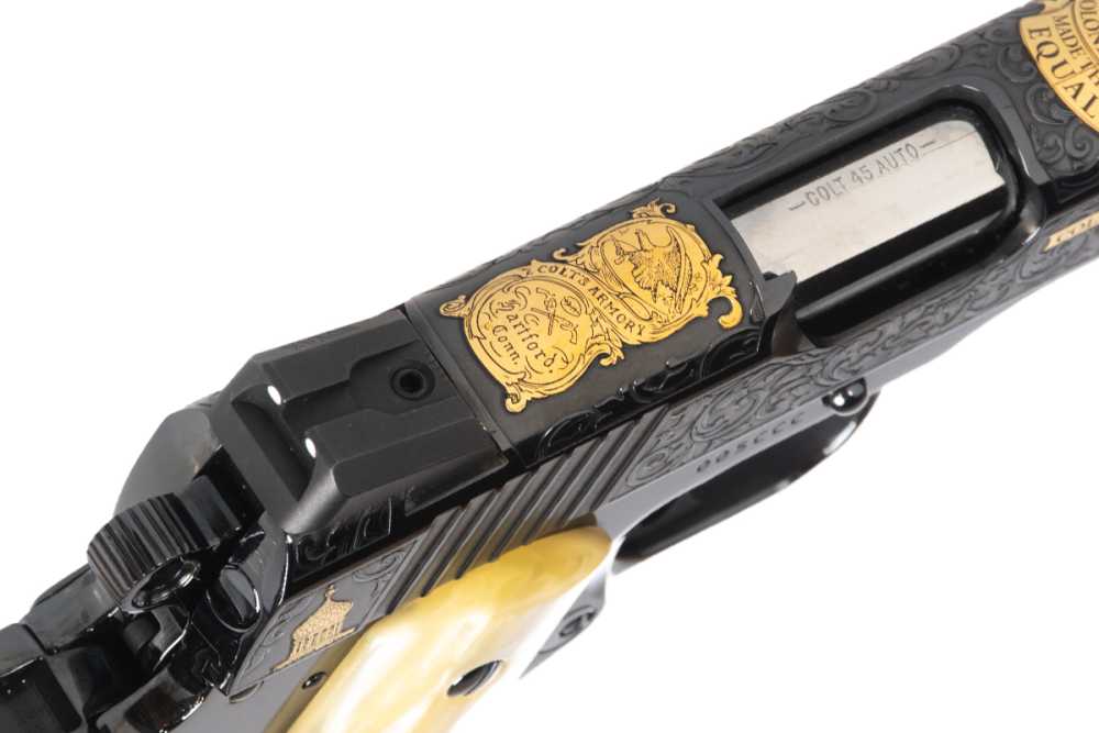 Colt 1911 Combat Commander 4.25" 45 ACP SERIAL #5 Engraved Gold Inlay NIB-img-9