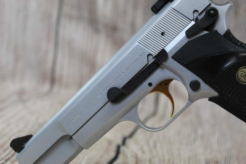 Browning Hi Power Silver Chrome Nickel 9mm Pistol-img-2