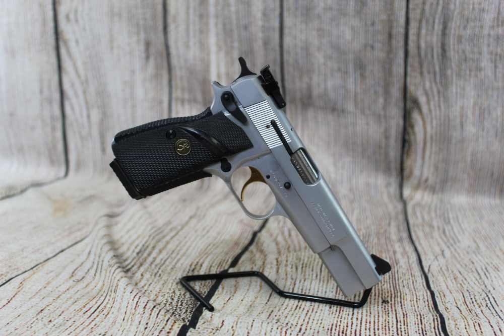 Browning Hi Power Silver Chrome Nickel 9mm Pistol-img-5
