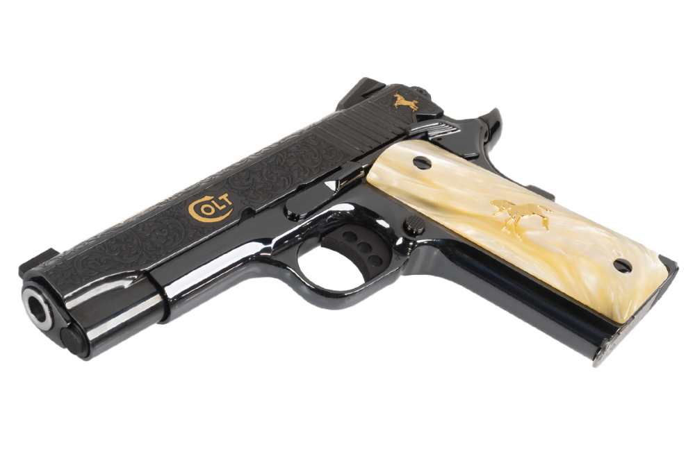 Colt 1911 Combat Commander 4.25" 38 Super SERIAL #5 Engraved Gold Inlay NIB-img-4