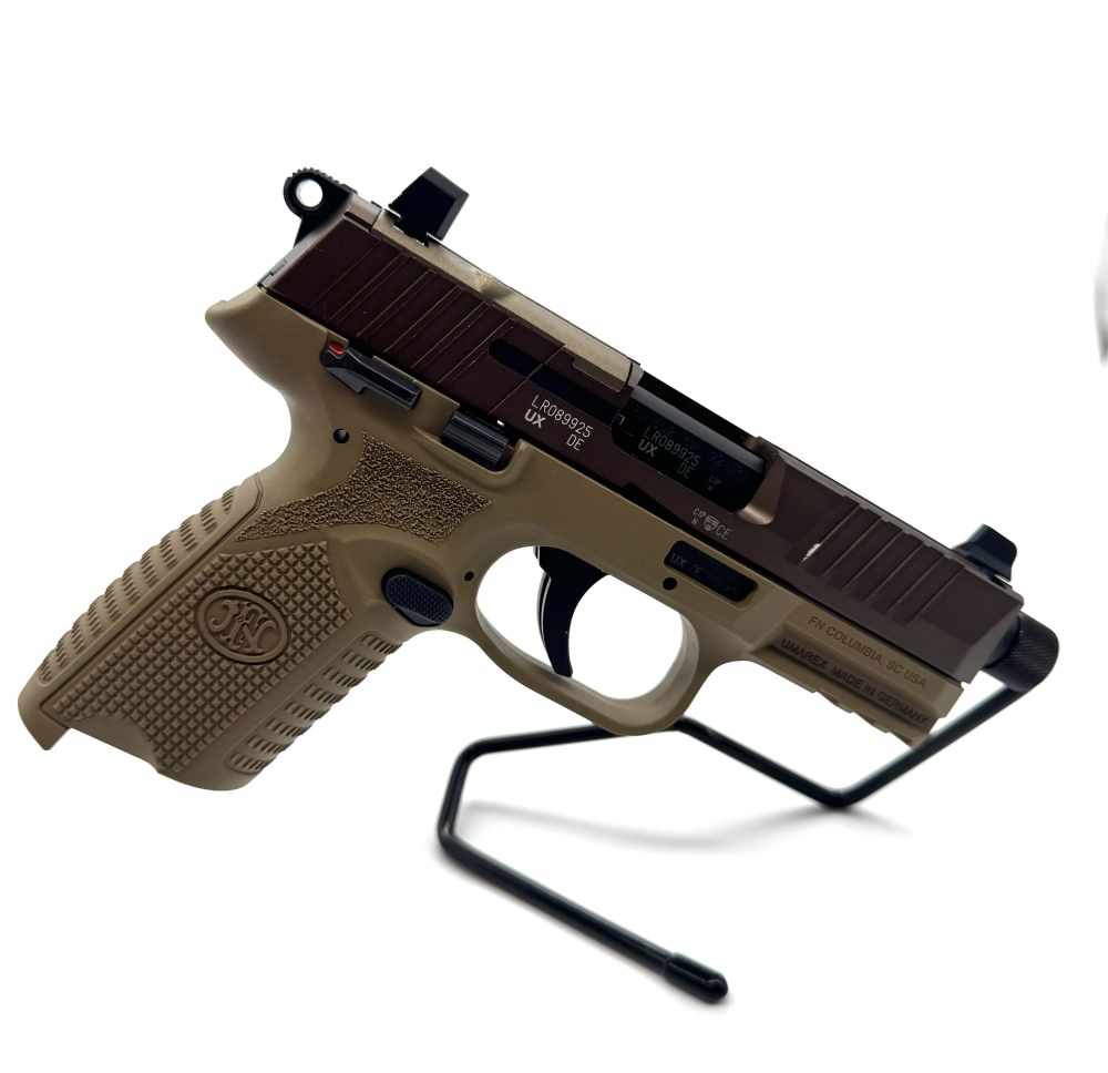 FN 502 Tactical .22 LR SAO Semi-Auto Pistol, FDE, Threaded, 2 Mags-img-4