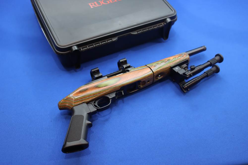 Ruger 10-22 Charger Takedown Pistol 22LR 10" Threaded Green Laminate 04918-img-0