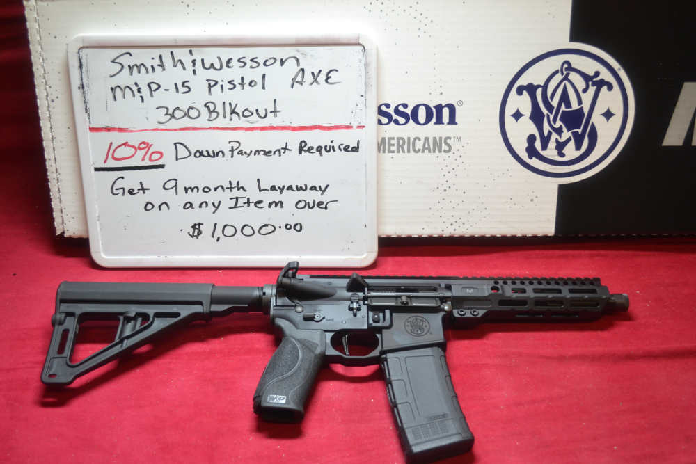 Smith & Wesson M&P15 AXE Pistol 300BlkOut 8"Threaded Barrel.-img-0