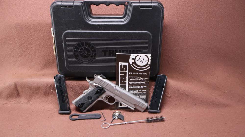 Taurus PT 1911 AR 45 ACP Semi 5" BRL 2x 8 Rd Safeties EXC Bore-img-0