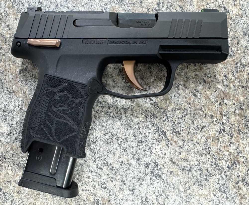 Sig Sauer P365 Rose .380 ACP  2 Mags + Vaultek Safe-img-5