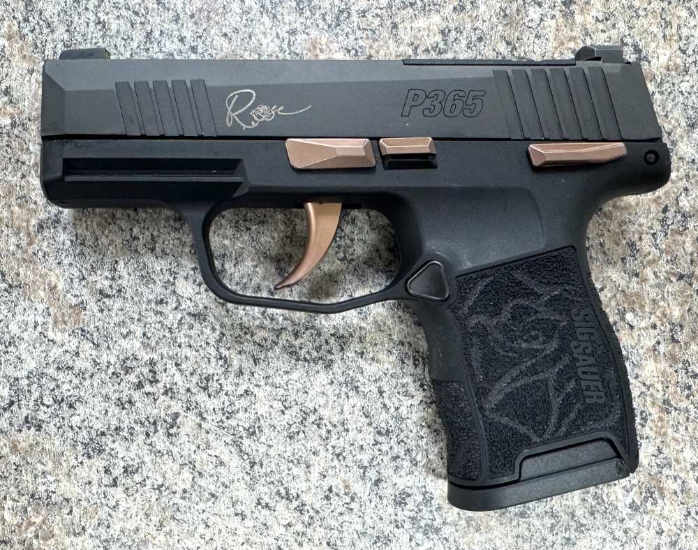 Sig Sauer P365 Rose .380 ACP  2 Mags + Vaultek Safe-img-1