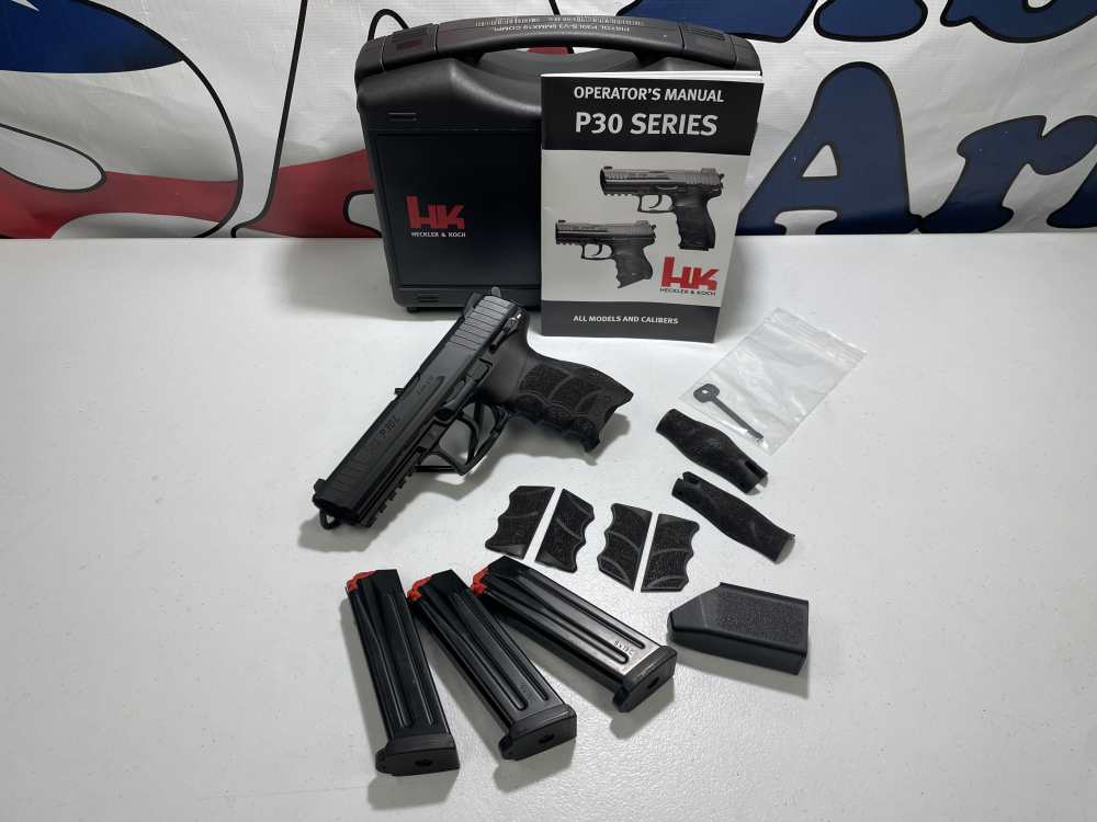 HK P30LS V3 9mm Long Slide DA/SA w/ Ambidextrous Safety – Good Condition -img-0