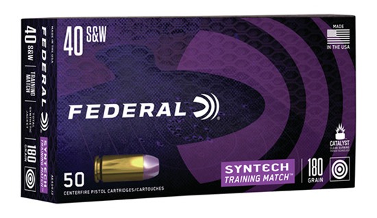 Federal Ammo AE40SJ2 Syntech Training Match 40S W 180gr Total Jacket Flat N-img-1