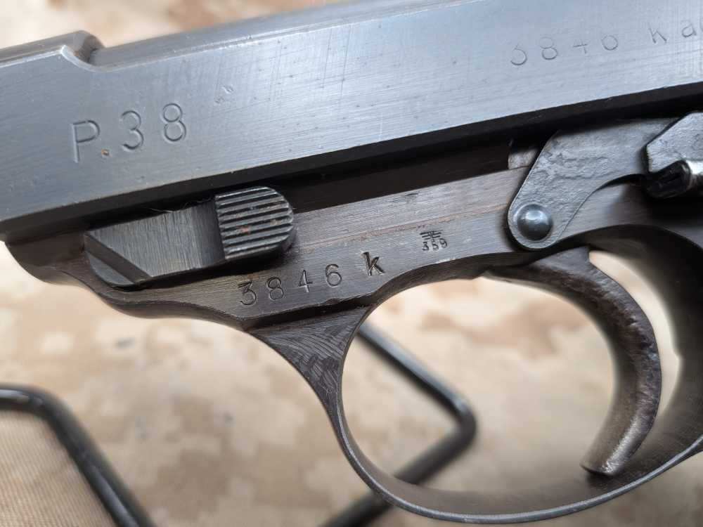Walther P38 WWII 9MM Pistol 1944 w/ Holster & 2 Mags P-38 P.38 Matching-img-6