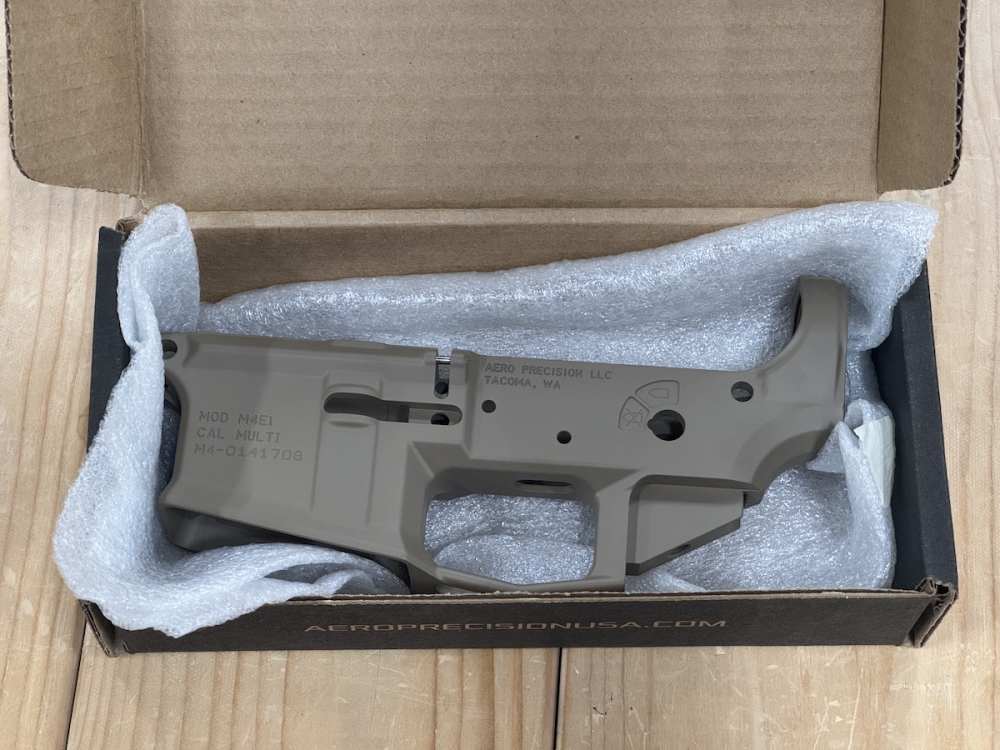 Aero Precision API M4E1 FDE Cerakoted stripped lower receiver-img-7