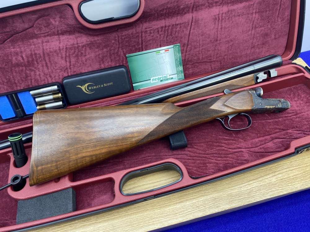 LIKE NEW Webley & Scott 720 20ga Case Colored / Blued *PREMIUM BOXLOCK SXS*-img-14