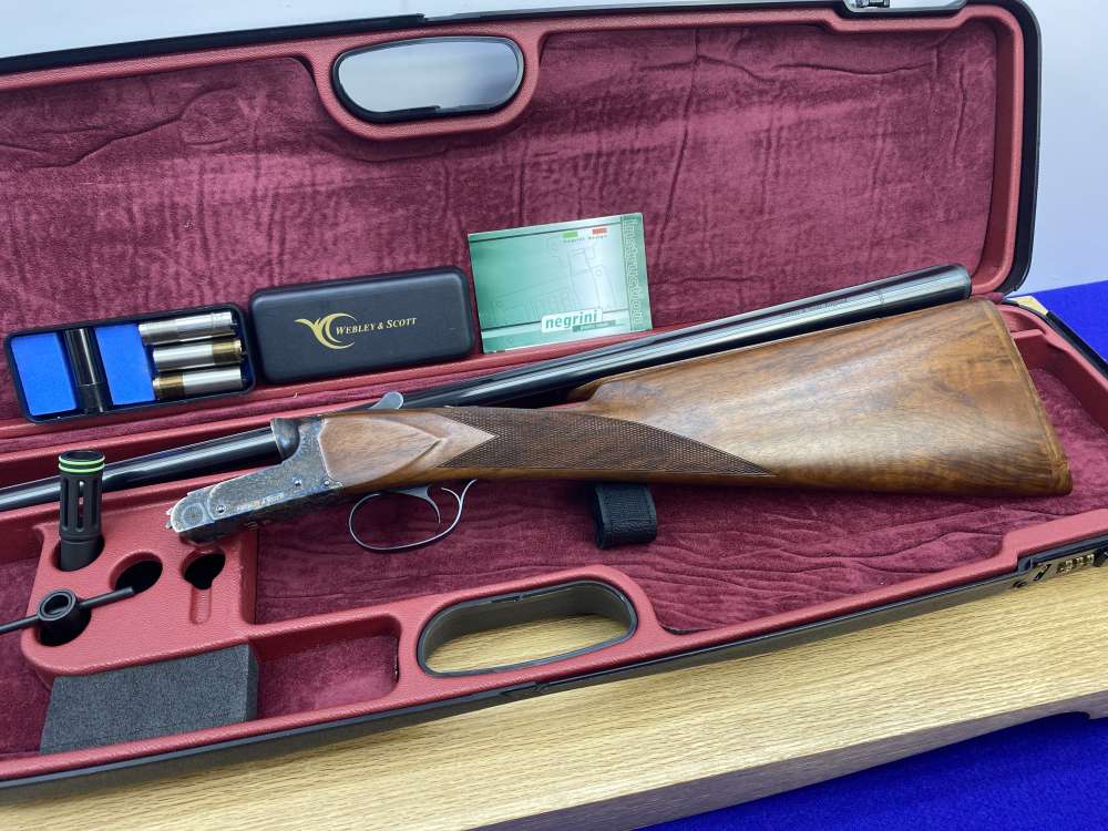 LIKE NEW Webley & Scott 720 20ga Case Colored / Blued *PREMIUM BOXLOCK SXS*-img-7