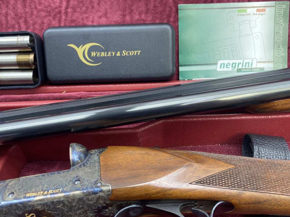 LIKE NEW Webley & Scott 720 20ga Case Colored / Blued *PREMIUM BOXLOCK SXS*-img-41