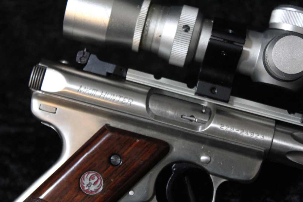 RUGER MARK III HUNTER .22 LR WITH SCOPE AND CASE-img-4