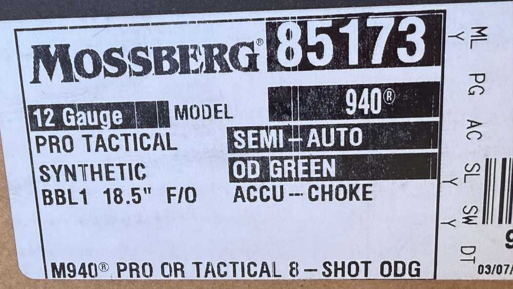 Mossberg 940 Pro Tactical 12ga 18.5" ODG 12 GA OR 85173 OD Green LAYAWAY -img-37