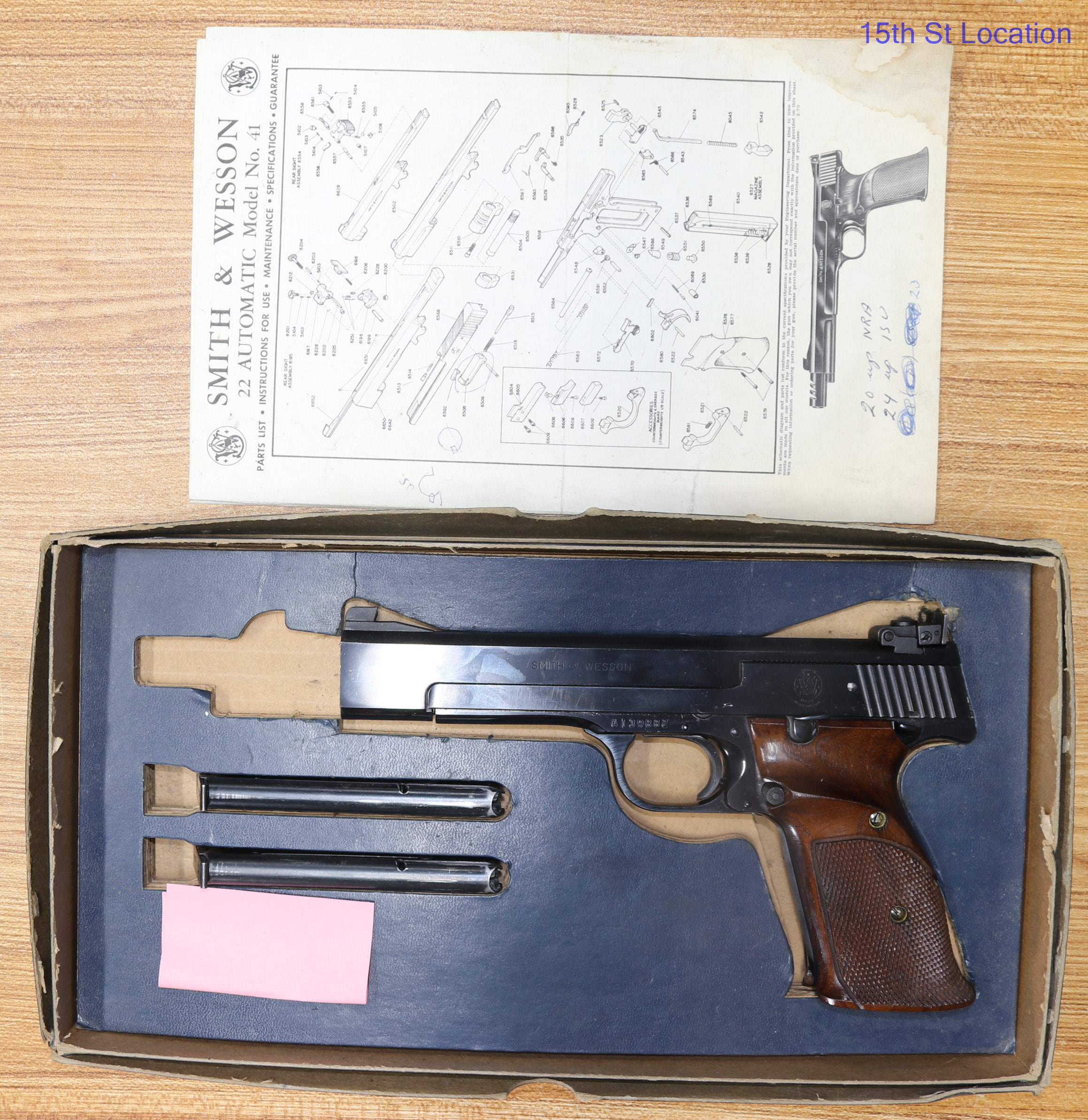Smith & Wesson 41 .22LR 5.5" Barrel 2 Magazines-img-1
