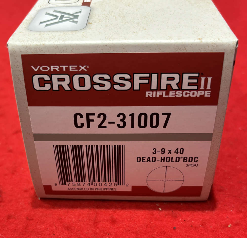 Vortex Crossfire II 3-9x40 Dead-Hold BDC 1" Riflescope + Scope Rings Used-img-6
