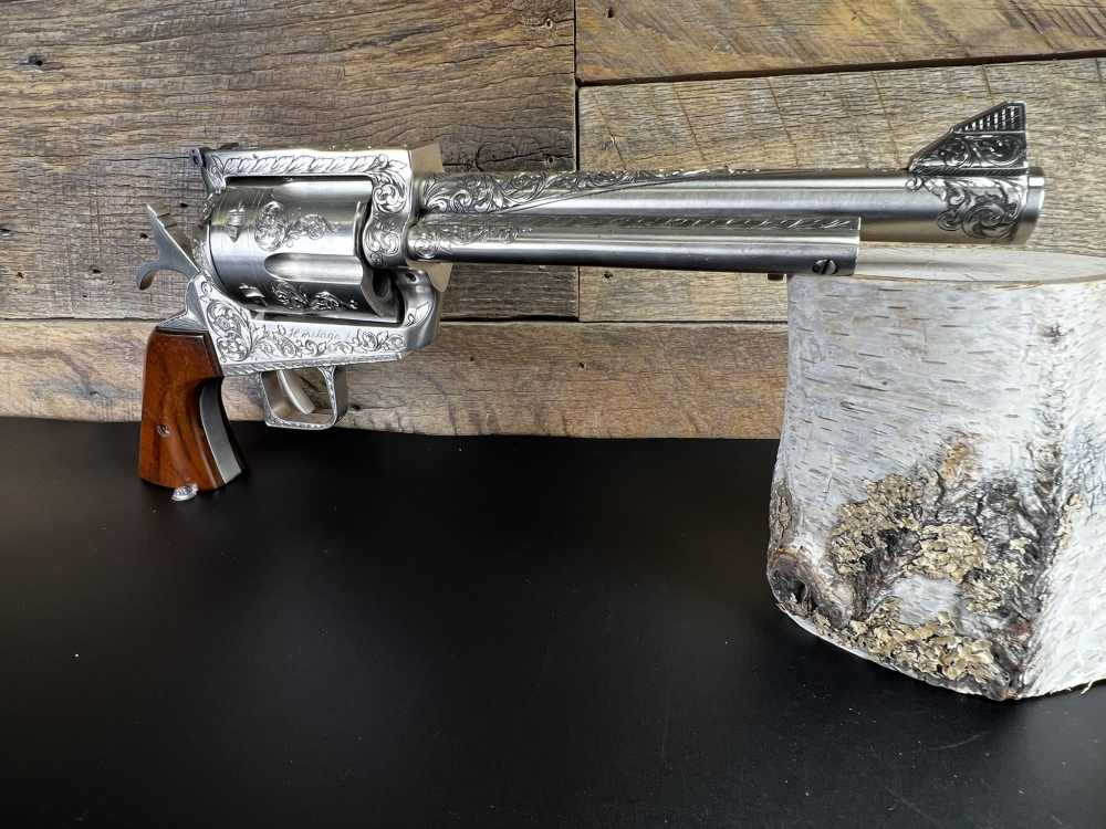 STUNNING Custom Engraved E.F. Phelps Heritage I .45-70 Govt Revolver-img-40