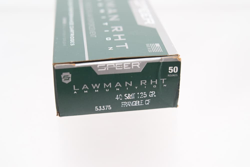 Speer Lawman RHT 40 S&W 125gr Frangible 50RD Box of Ammunition-img-2