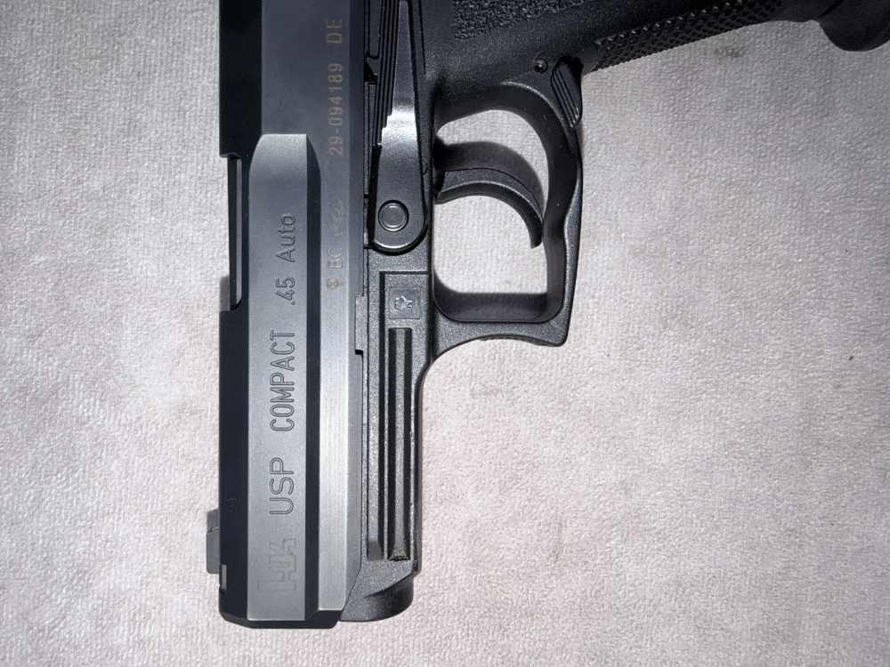USED! HK HECKLER & KOCH USP45 COMPACT 45 ACP PISTOL ORIG CASE 2 MAGS USPC -img-5