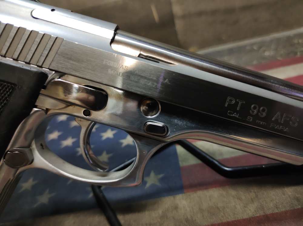 LOOK! GREAT COND TAURUS PT-99 AFS STAINLESS 9mm 5"Brl w/Mag 15+1 PENNY NR! -img-31
