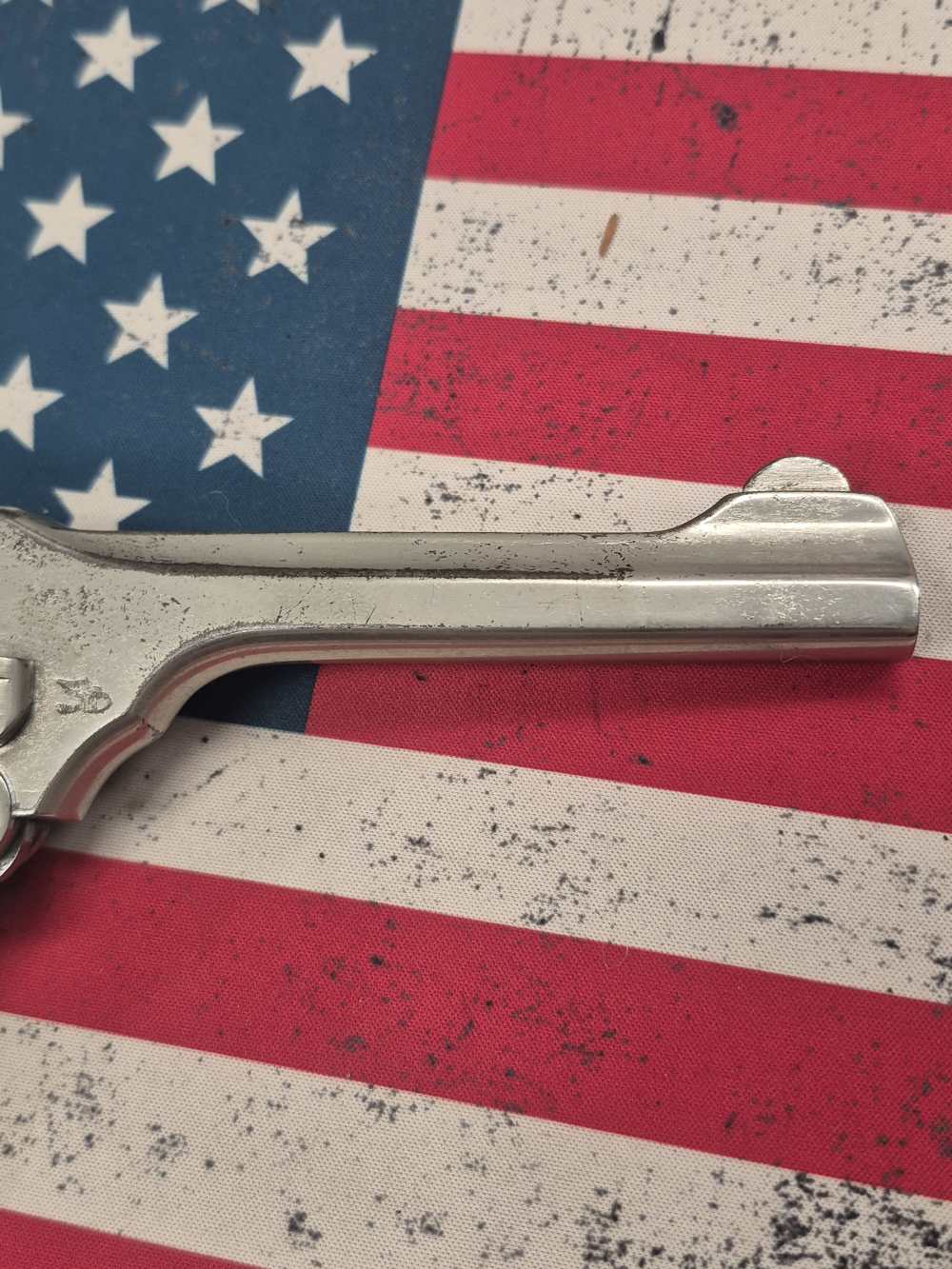 PENNY! VERY NICE RENICKELED OFFICER STYLE WEBLEY IV REVOLVER 38/200 WW2 -img-19