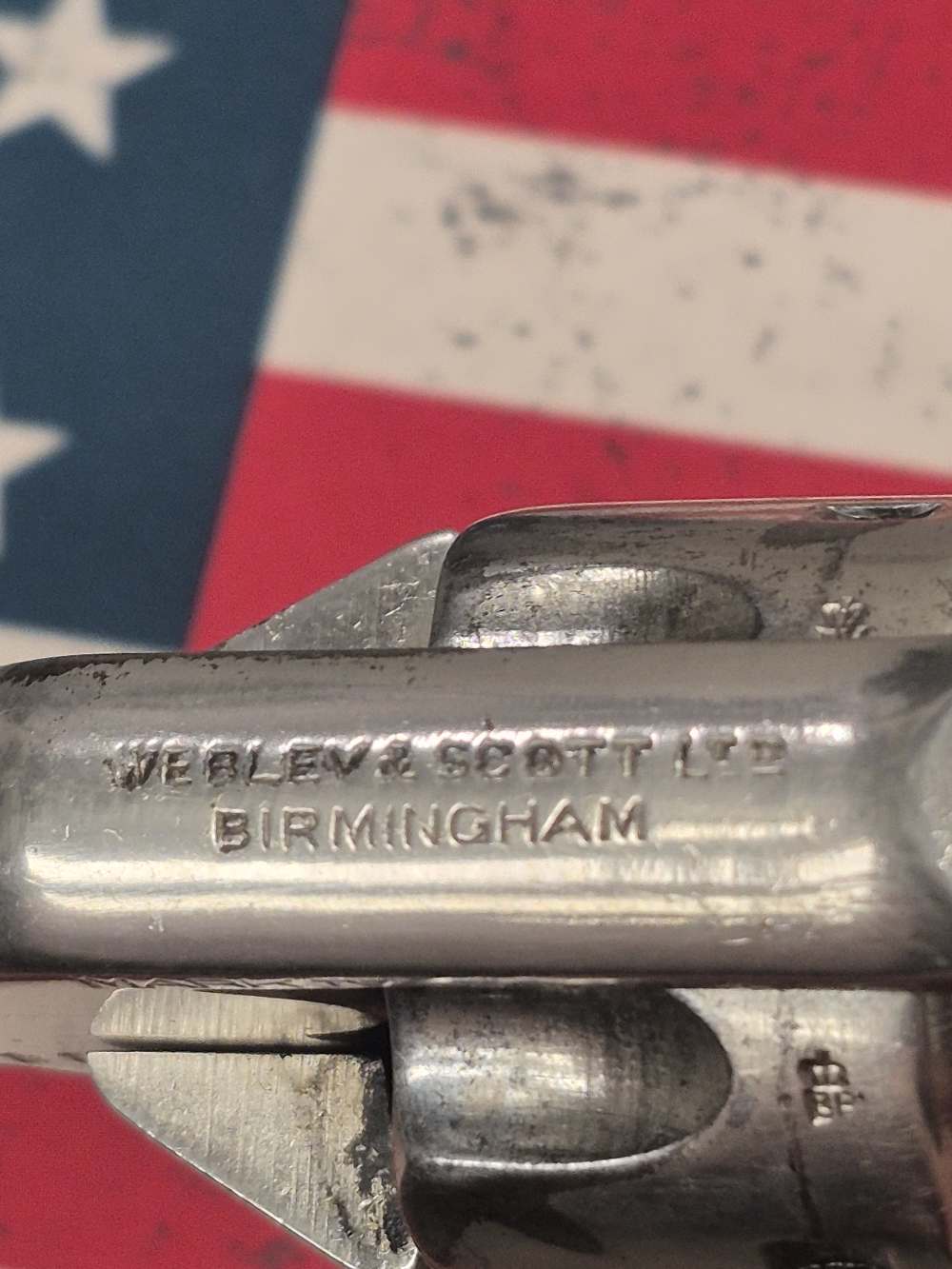 PENNY! VERY NICE RENICKELED OFFICER STYLE WEBLEY IV REVOLVER 38/200 WW2 -img-7