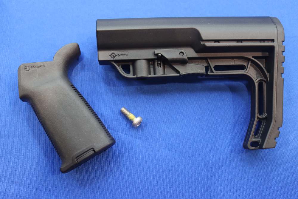 MFT Mil Spec Adjustable AR15 Stock Magpul MOE+ Rubber Grip Gun Part Lot NEW-img-6