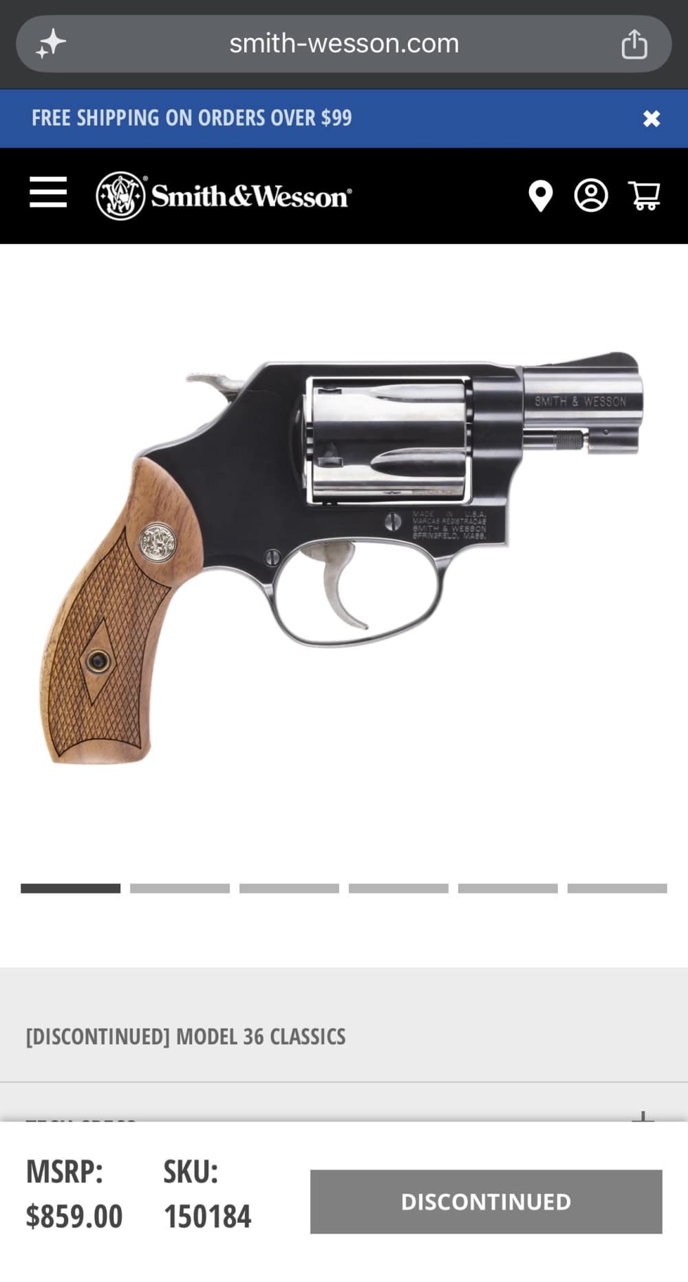 Smith & Wesson Model 36 Classic 36-10 38 Special M36 Chief's Special 150184-img-24